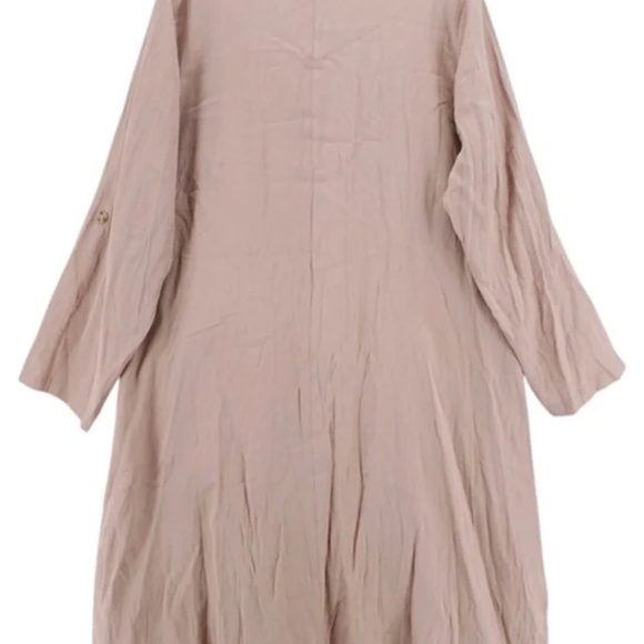 J. JILL Open Trench Duster Jacket Chablis Blush Pink RollTab Sleeve Size 3X EUC - Picture 5 of 8